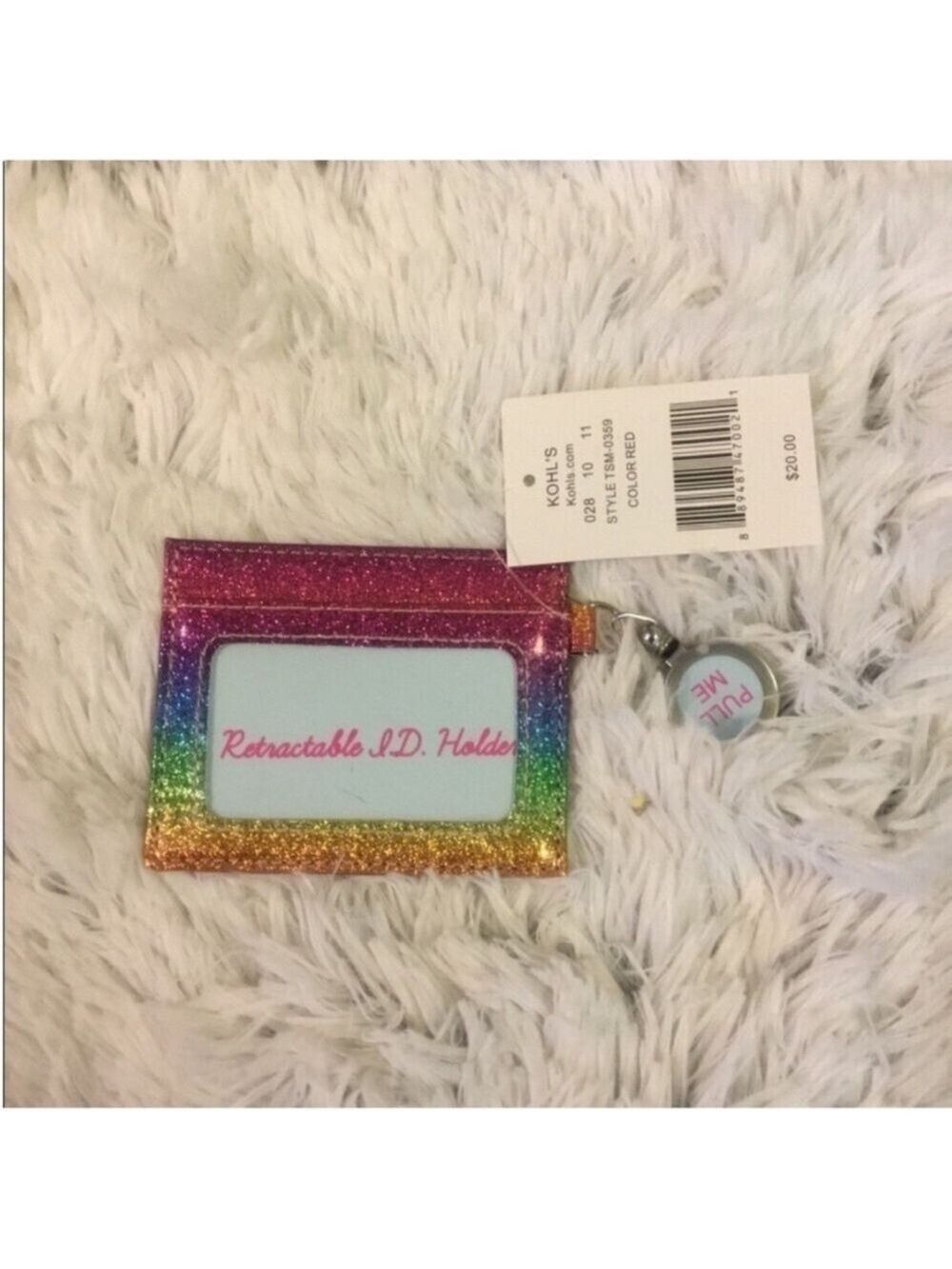 Kohl’s Woman’s or student retractable ID case attached retractable clip